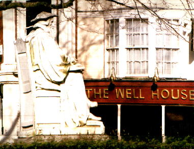 Wellhouse and Hooker Statue